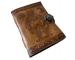 charcoal color embossed leather journal